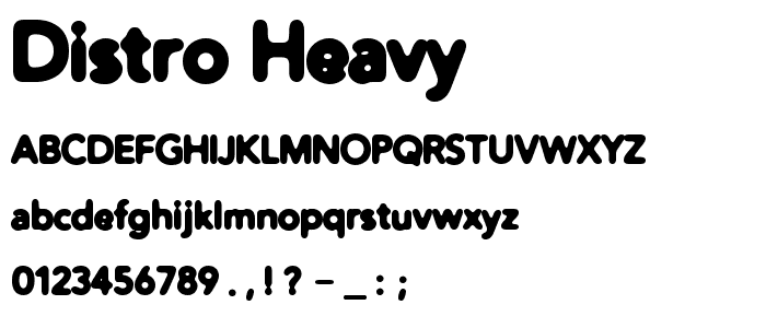 Distro Heavy font